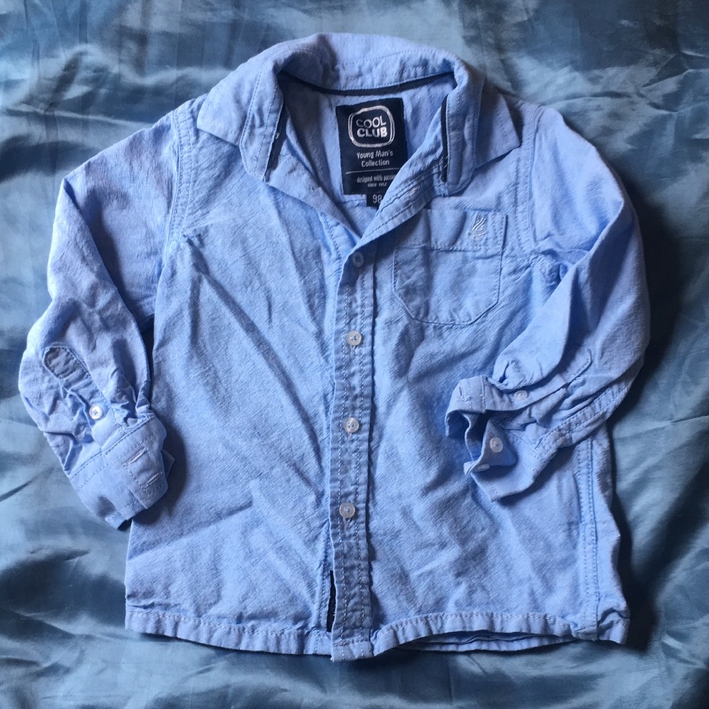 Cool Club Little Boy Buttoned Down Light Blue Shirt size 98 cm (2-3T)